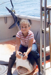 child with shark